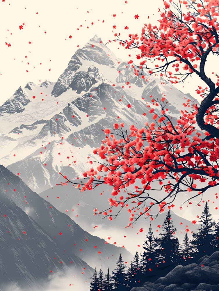 Asian Cherry Blossom Tree