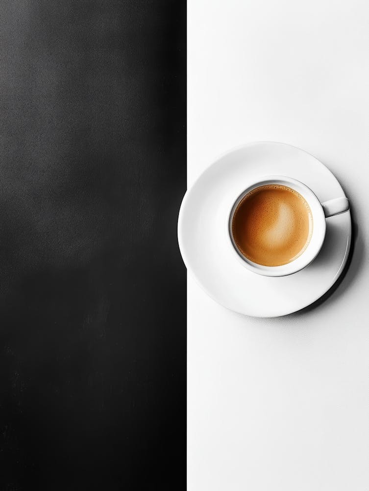 Coffee Cup On A White Plate