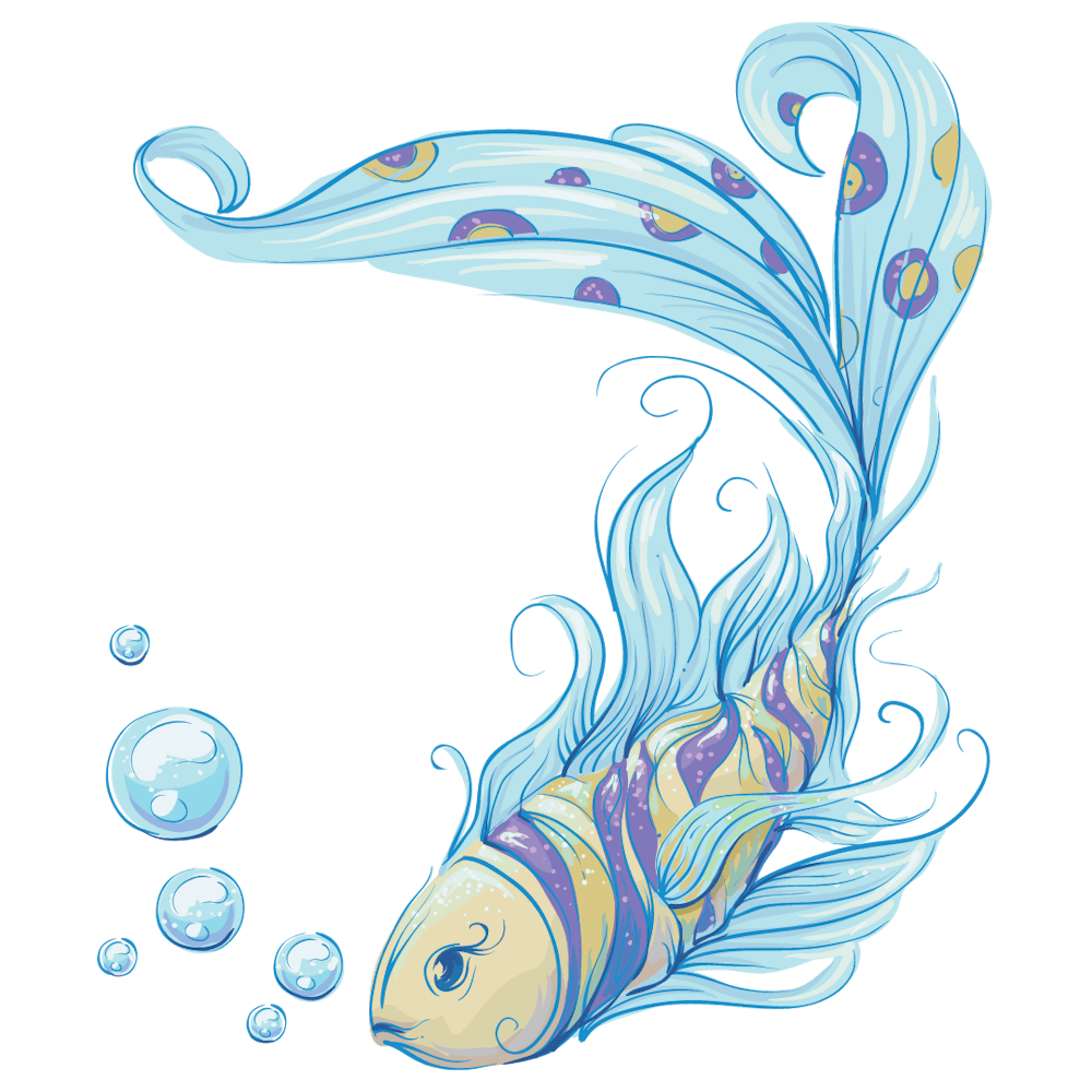 Beautiful Blue Koi Fish