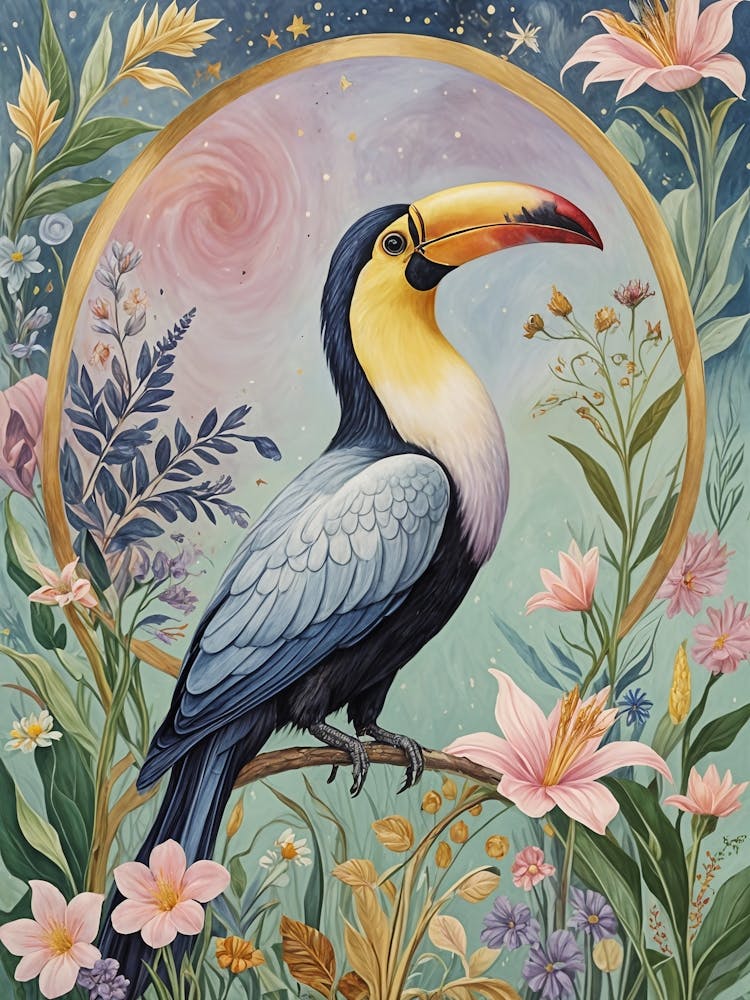 Pastel Tropical Toucan