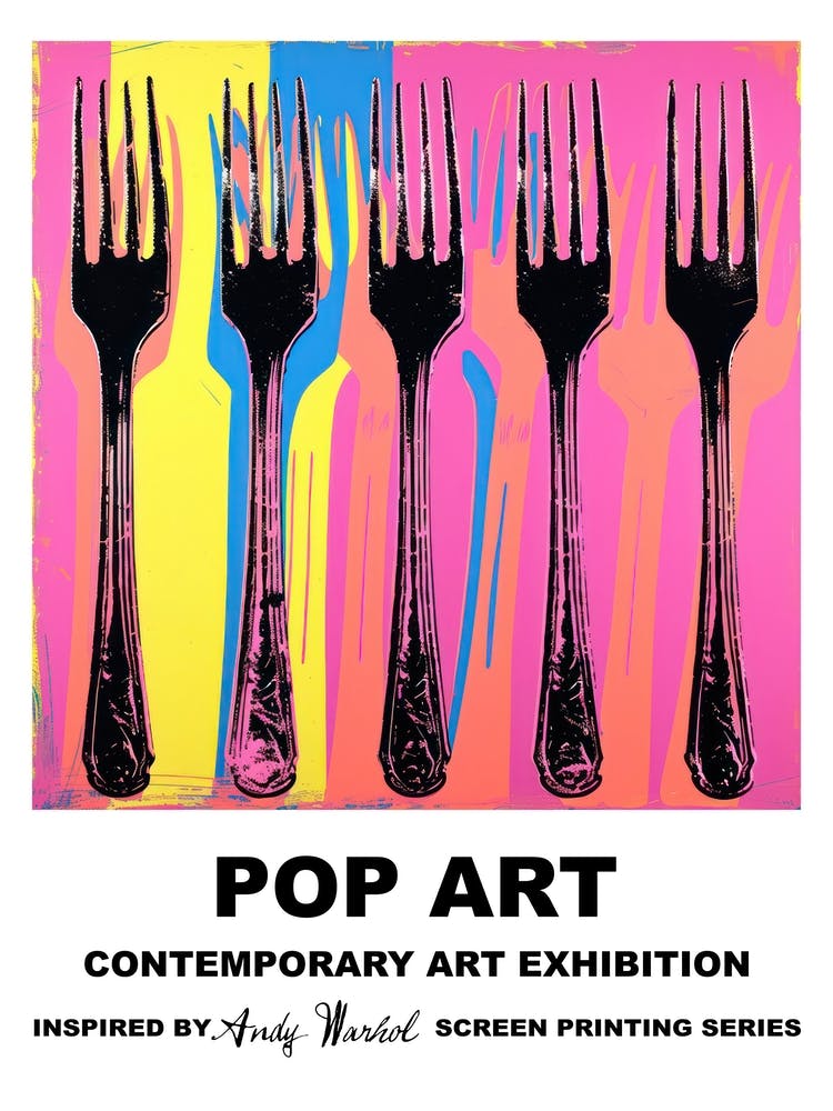 Poster Forks Pop Art 3