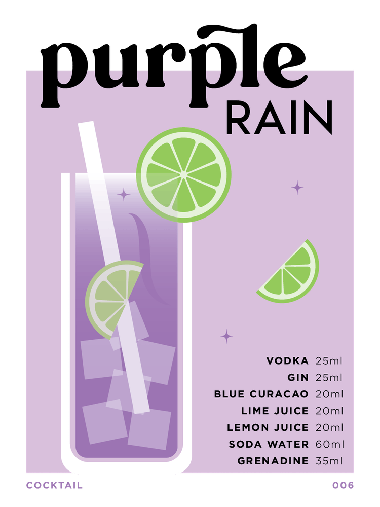Purple Rain in Purple Cocktail Recipe