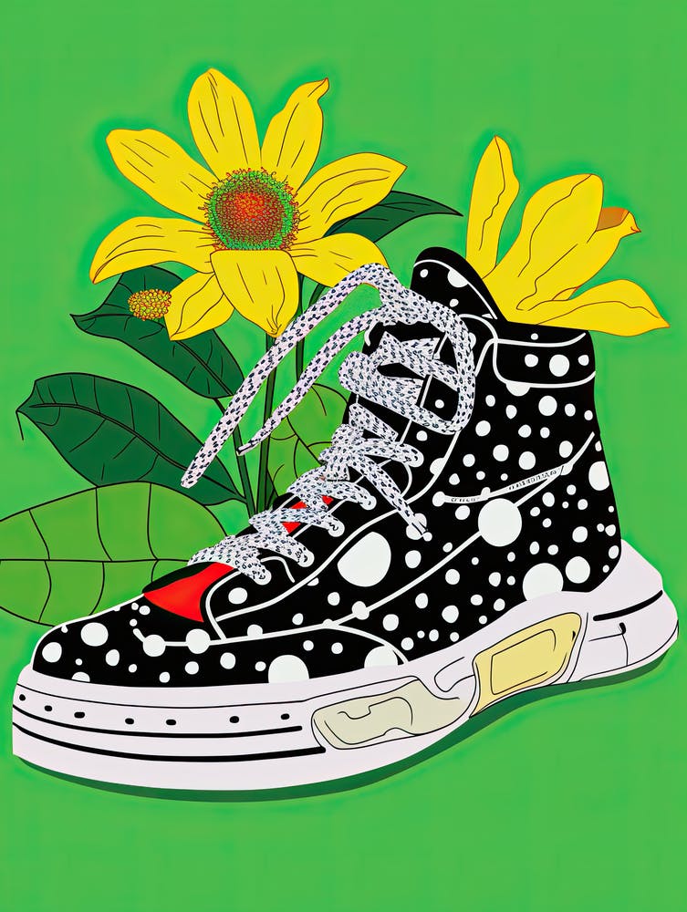 Marcher sur des pétales : Baskets fleuries en vedette