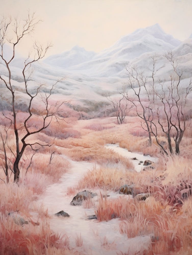 Dreamy Winter Painting Tierra Del Fuego National Park Argentina