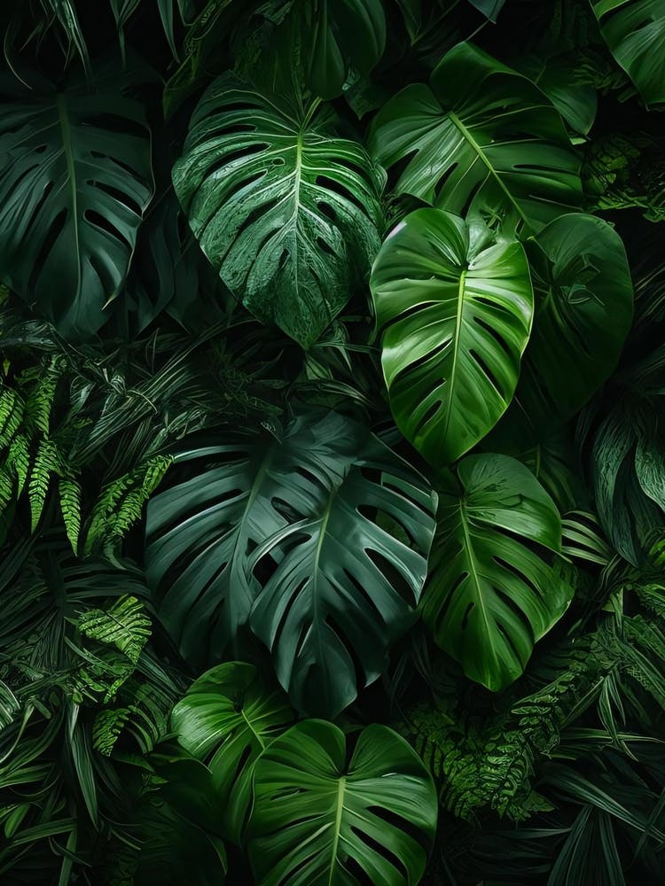 Tropical Leaves Background 1