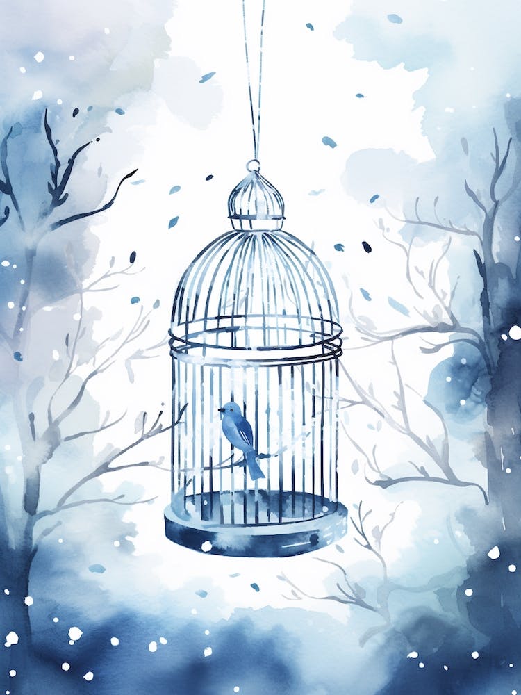 Snowy Bird Cage 3