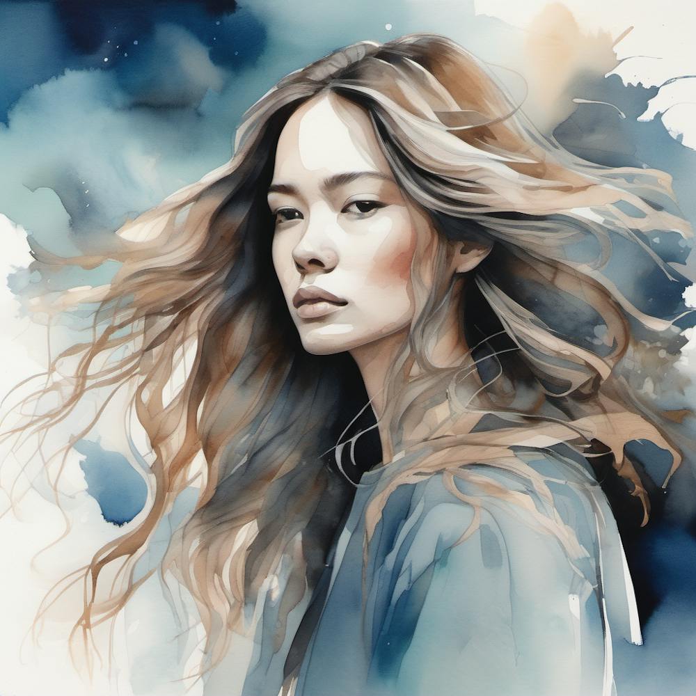 Watercolor Of A Woman