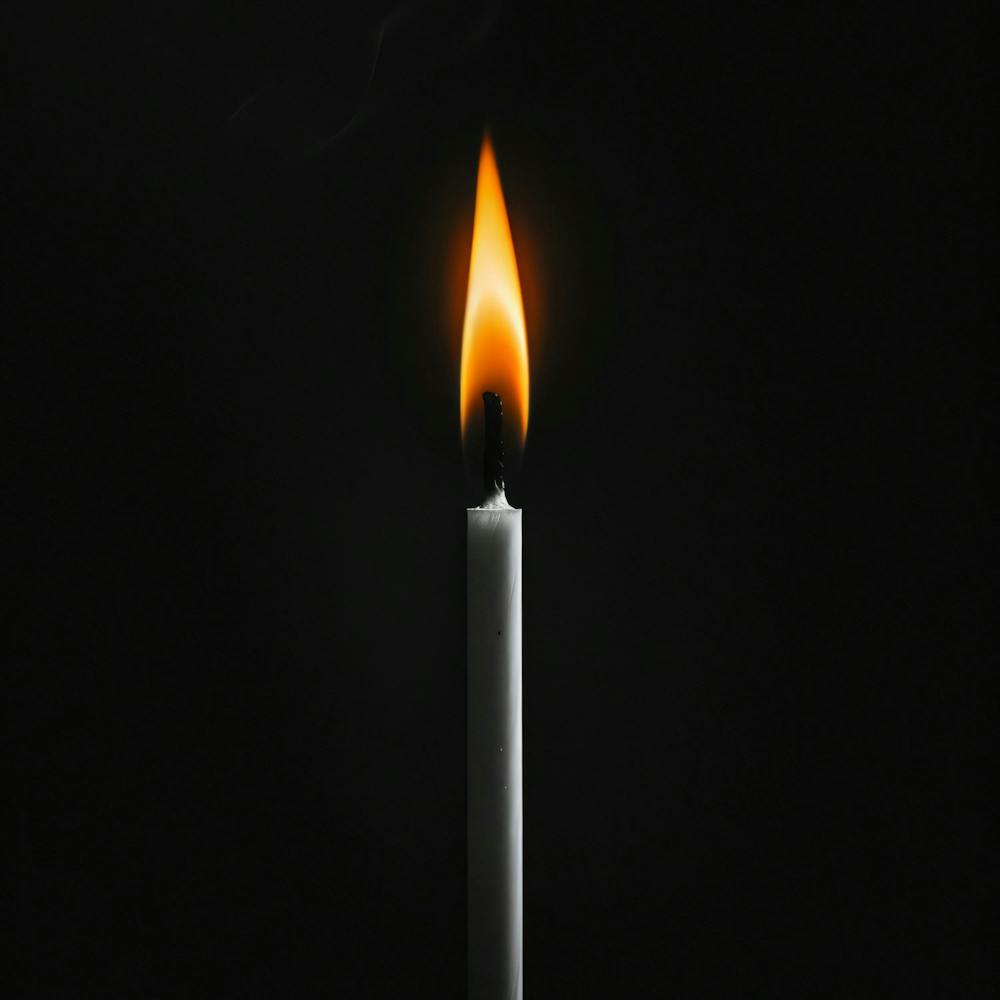 Candle On A Black Background