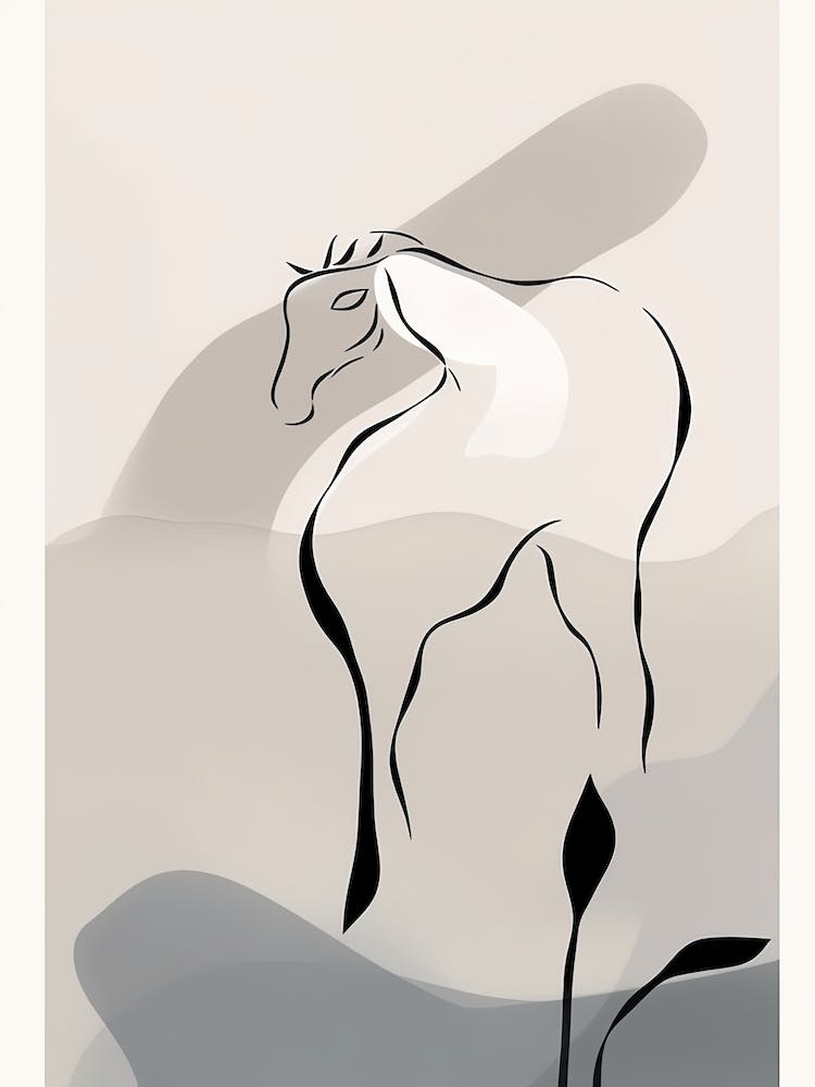 Horse Line Art Abstract 6