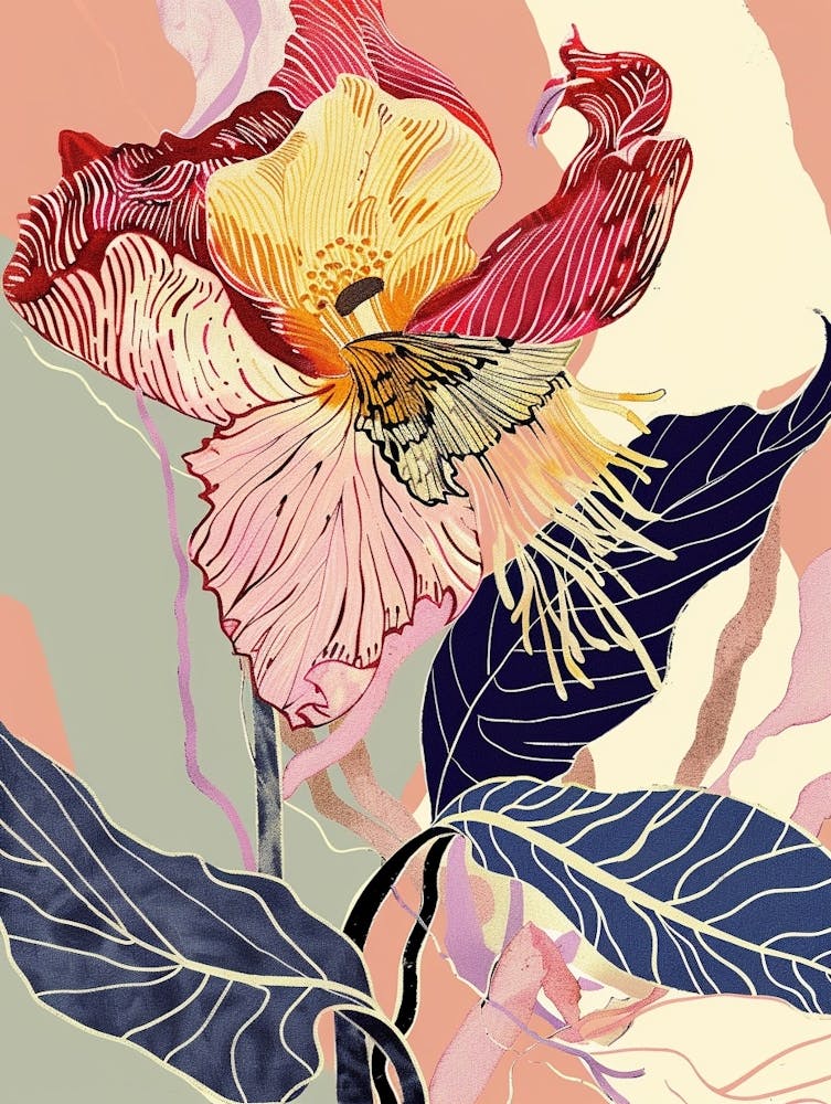 Colourful Flower Illustration Rose 3