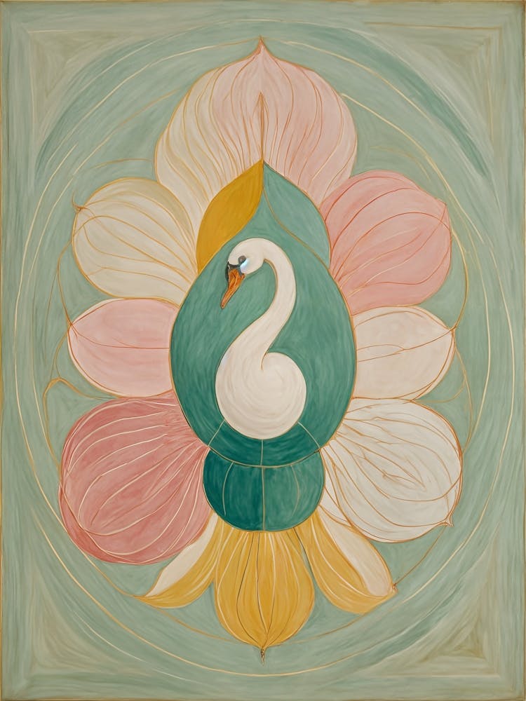 Swan Emblem In Pastel