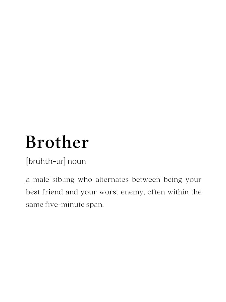 Brother Funny Definition Wall