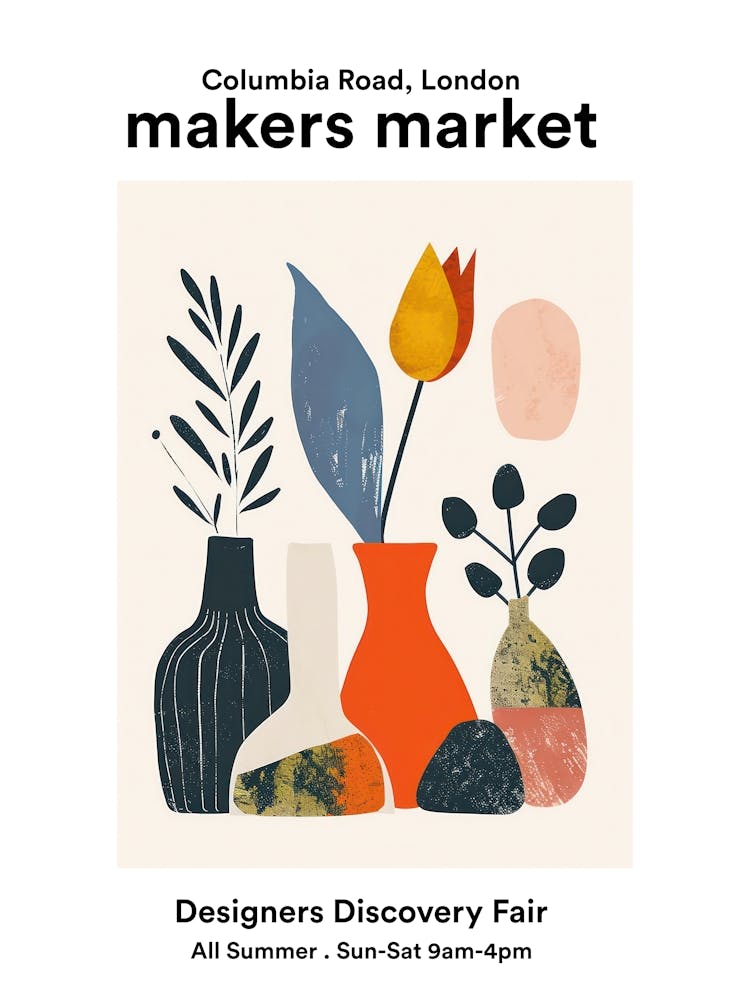 Columbia Road, London Designers Discovery Fair Poster