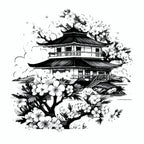 white and black cherry blossoms 3