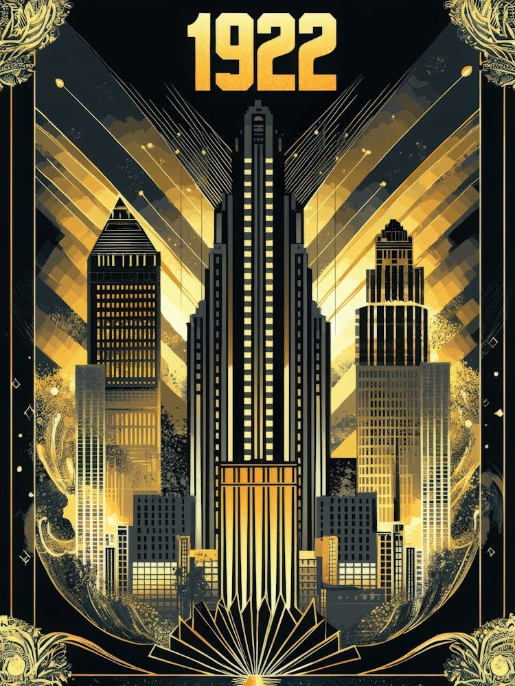Aihrgdesign A Vintage Poster Showcasing Art Deco Architecture 492866ee 6d8b 4dca A2ba 7418d31721ff 1