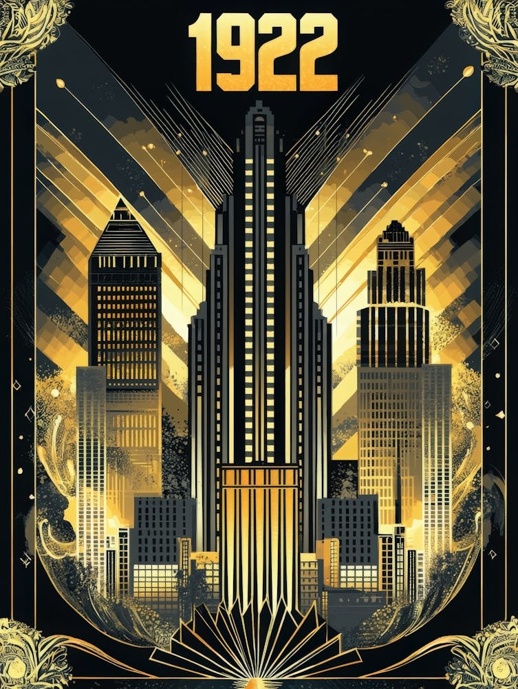 Aihrgdesign A Vintage Poster Showcasing Art Deco Architecture 492866ee 6d8b 4dca A2ba 7418d31721ff 1