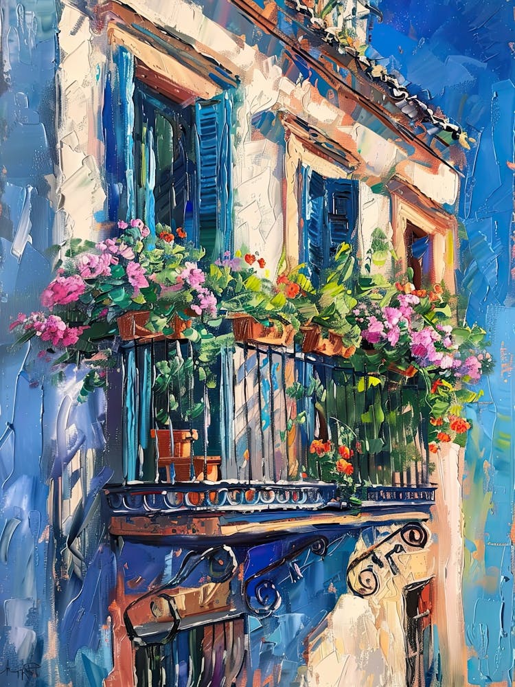 Balcony Painting In Barcelona 7