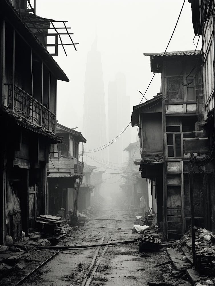 Chongqing, China, Black And White Old Photo 4