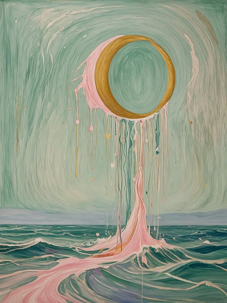 Moon Crying Into The Ocean