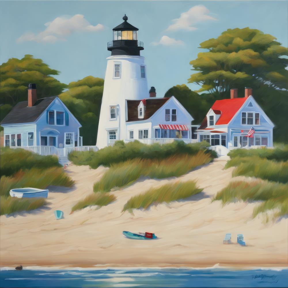 Cape Cod, Massachusetts Series. Style of David Hockney 1