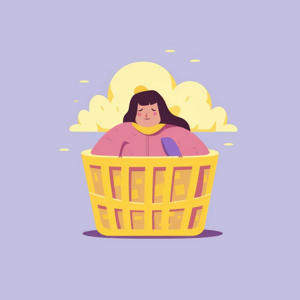 Woman In A Basket 11