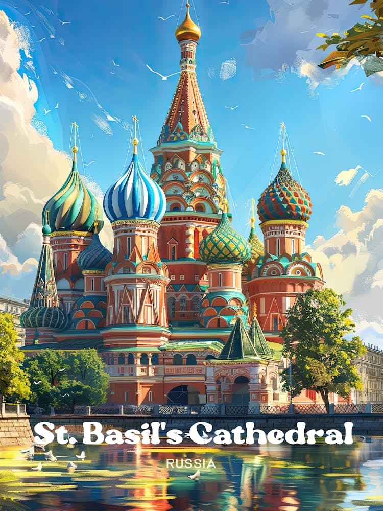 St Basil S Moskau Reiseillustration