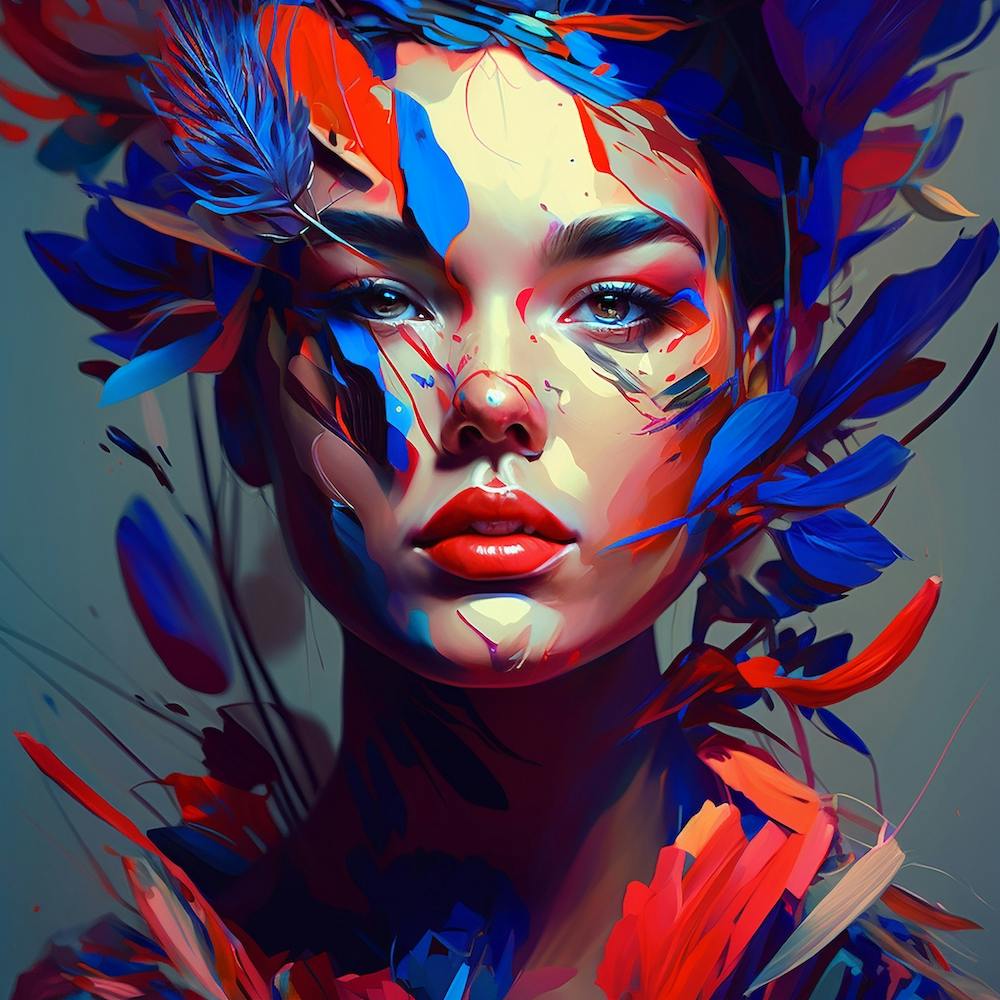 Tribal Woman Abstract Portrait