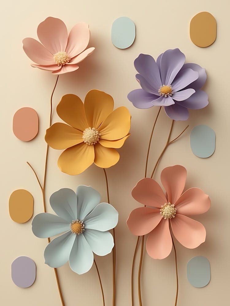 Minimalistischer neutraler Wildblumen-Charme