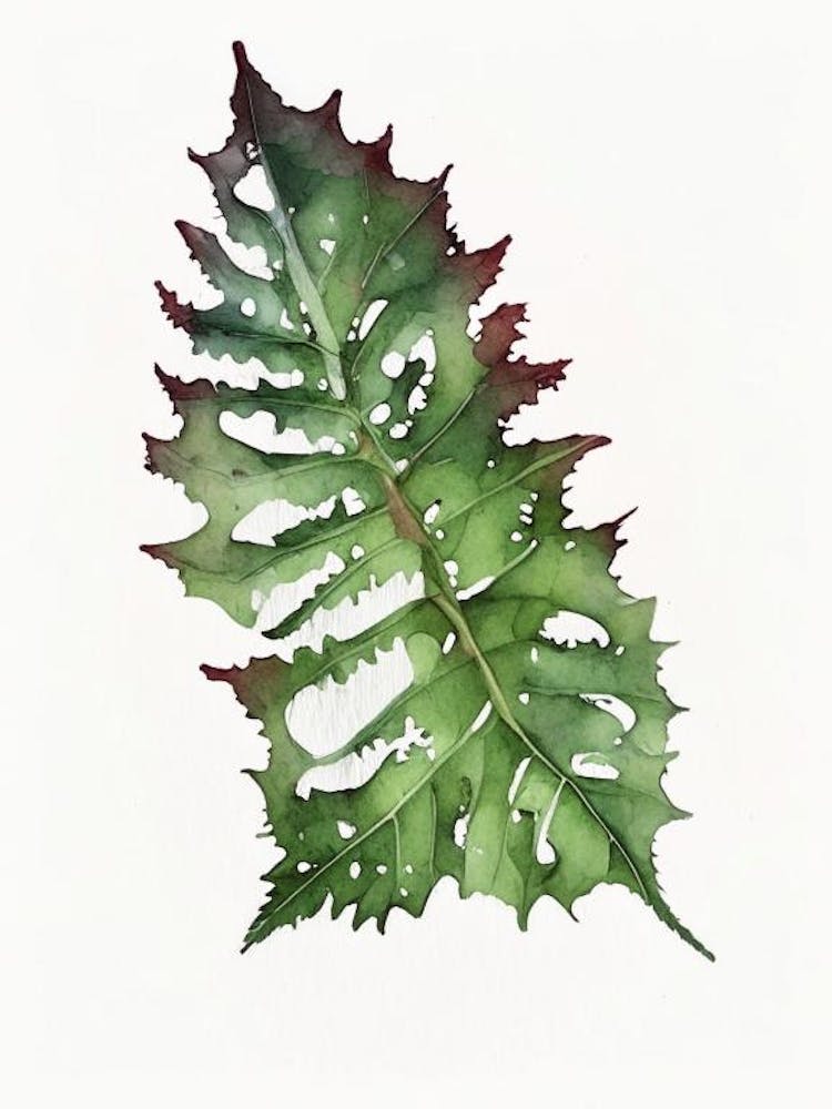 Holly Fern Watercolour