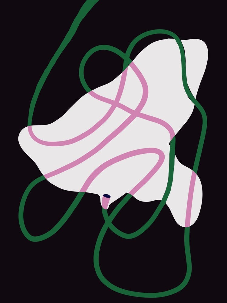 Vine and petal abstract