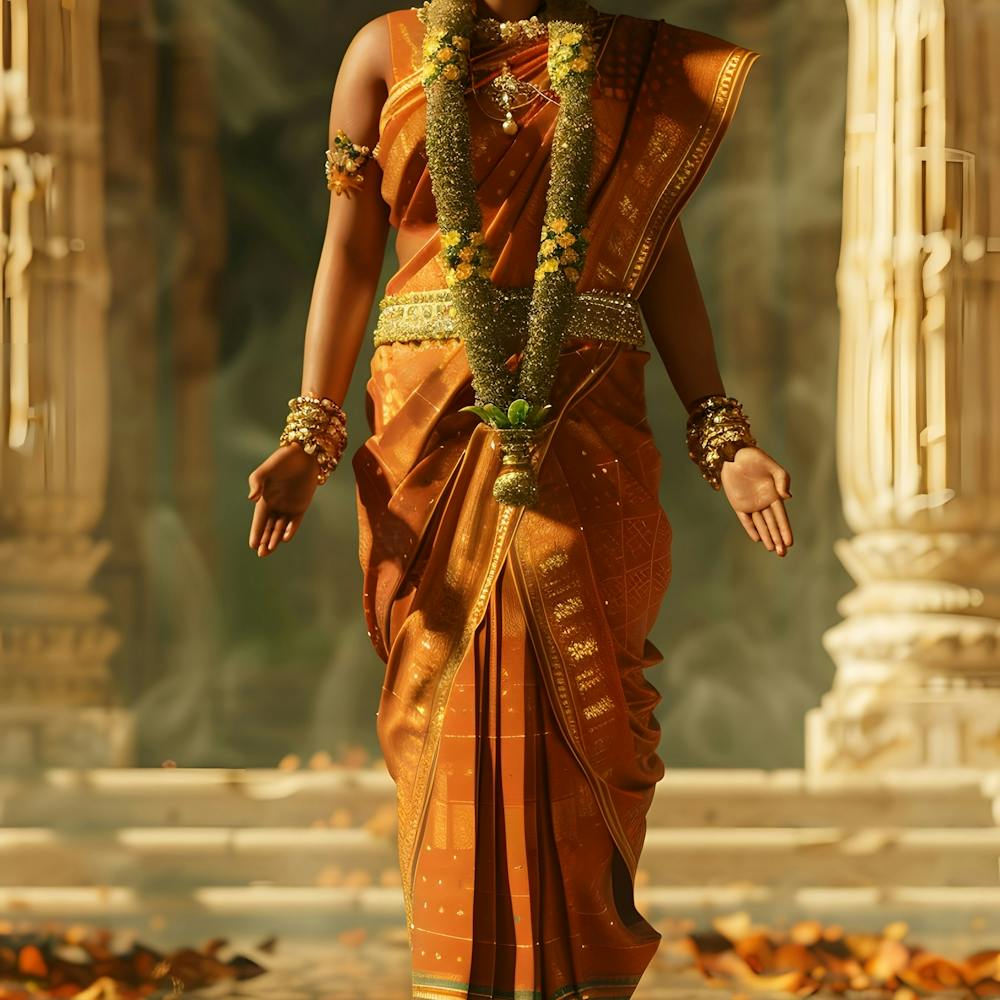 Hindu Woman In Sari
