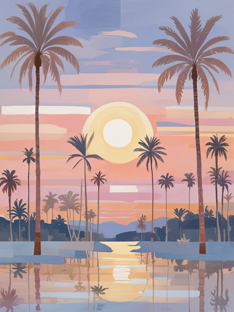 Sunset Palm Trees no1