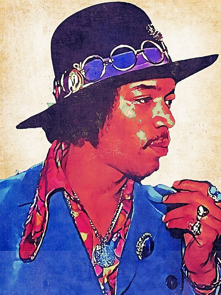 Jimmy Hendrix Retro Art