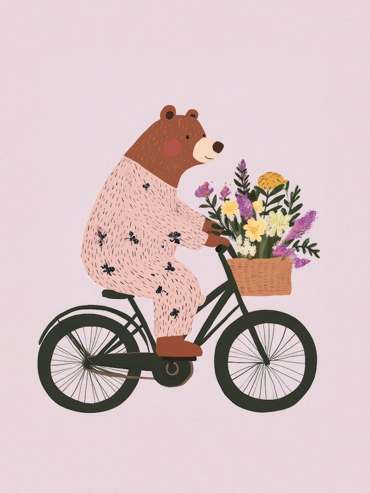 Bear Riding A Bike