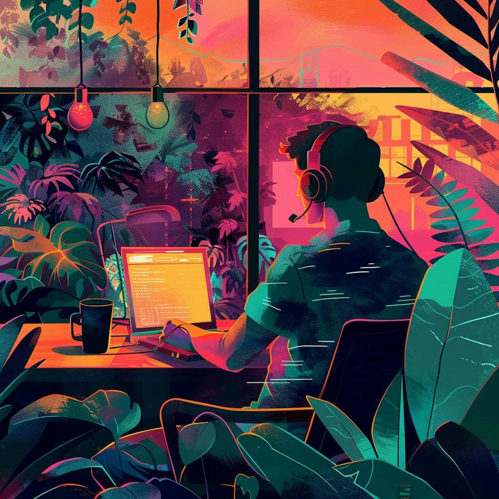 Man Working On His Laptop 1