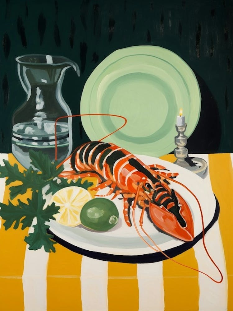 Crayfish 2 Italian Still Life Painting