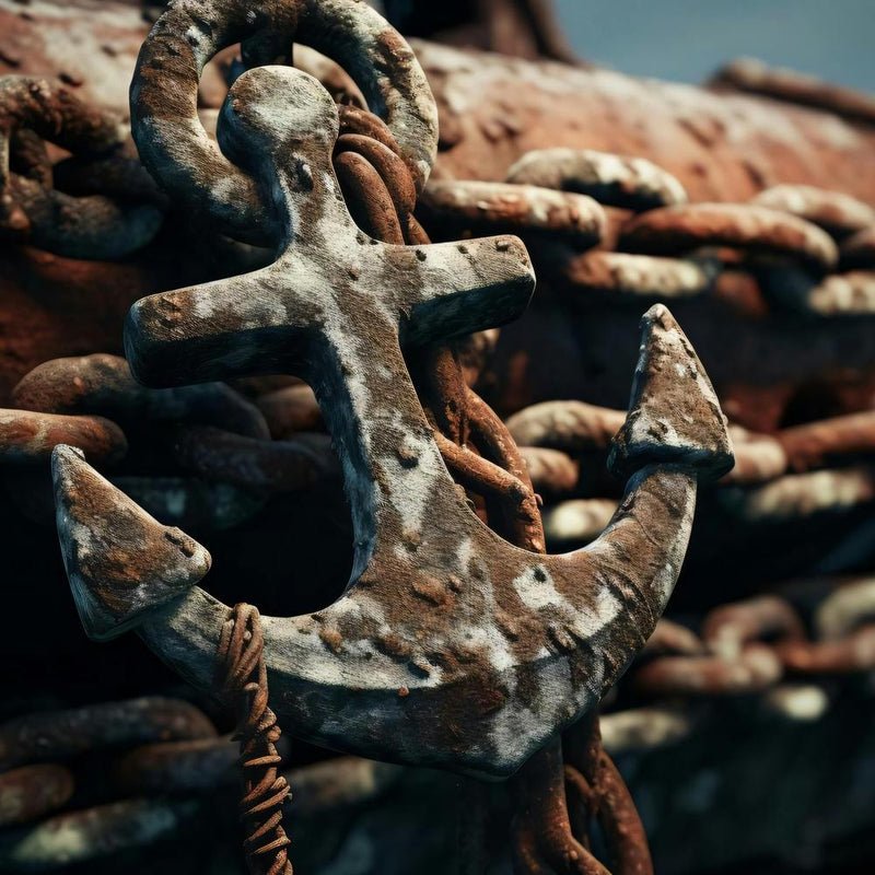 Anchor On Rusty Chain
