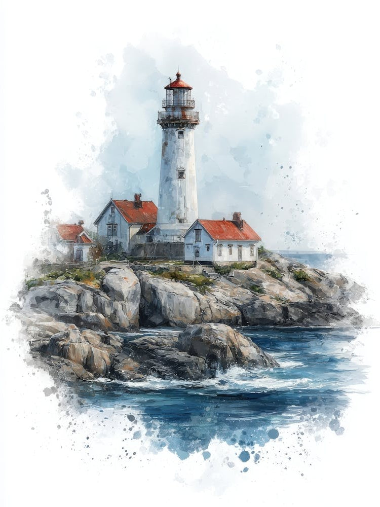 Aihrgdesign Isolated Watercolor Painting Of European Lighthou F6668507 5fb8 437c B220 E6d56b0a3079 3