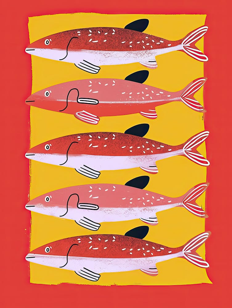 Nachtschwimmen Fisch-Poster