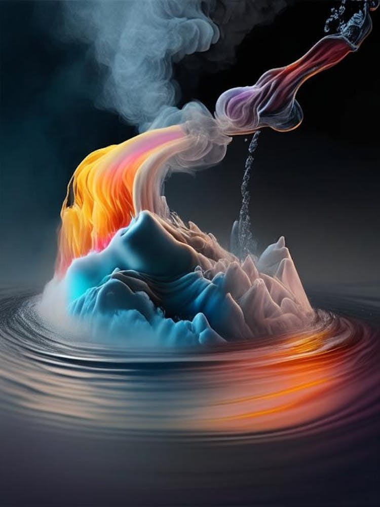 Boiling Water Waterscape Crayon 1