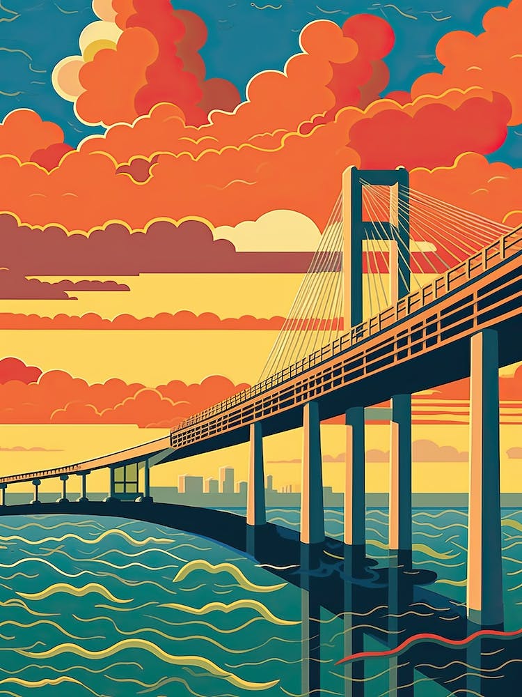 Oresun Bridge, Sweden Colourful 4