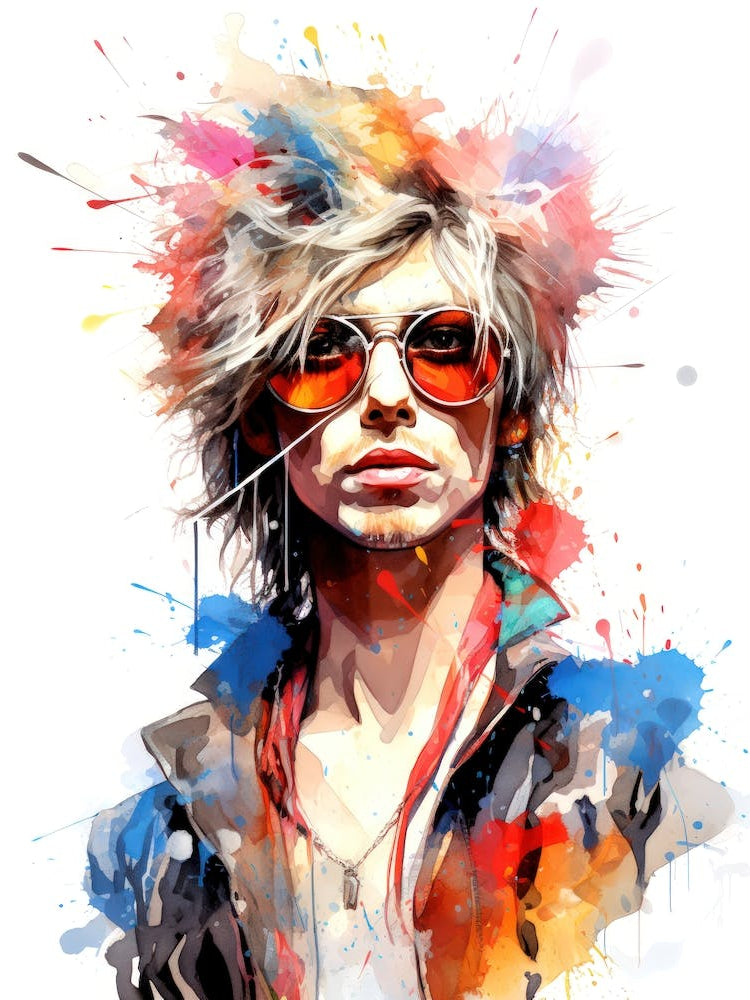 Rocker With Paint Splashes