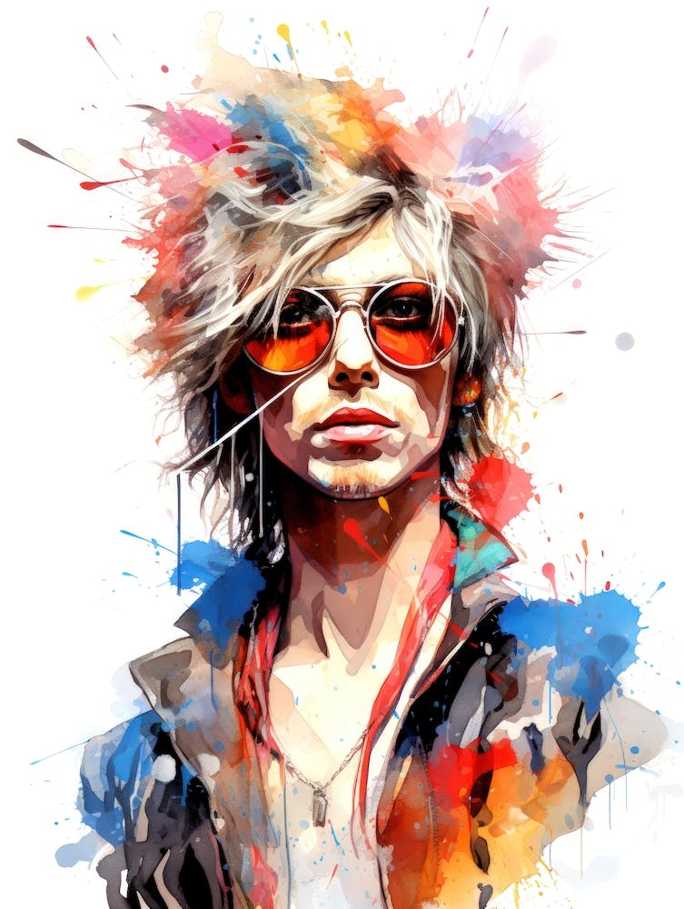 Rocker With Paint Splashes