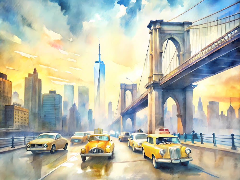 New York USA Eine Vintage-Szene