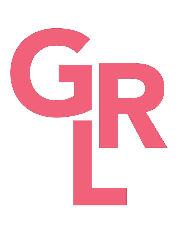 Girl typography in pink