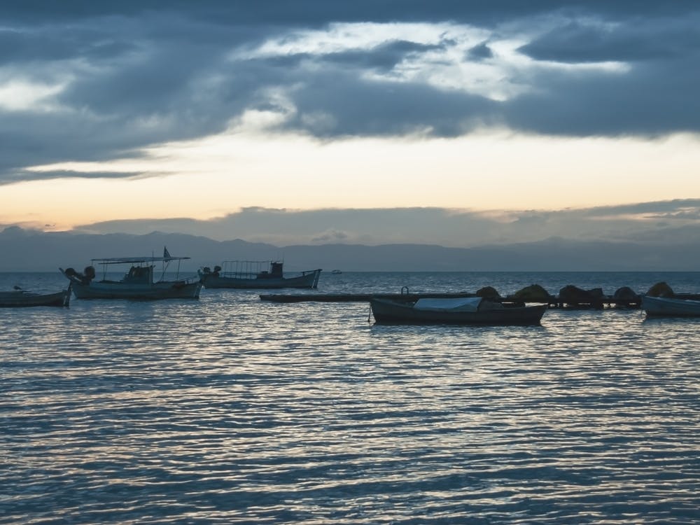 Boats At Blue Dusk