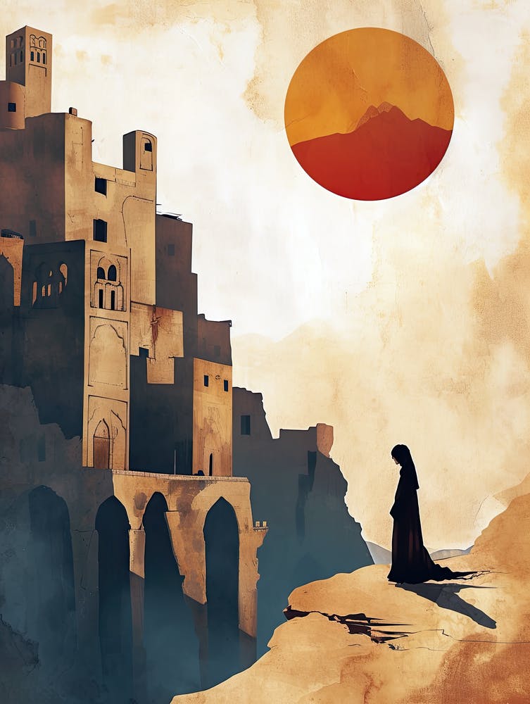 Arabian Girl In A Dune Castle