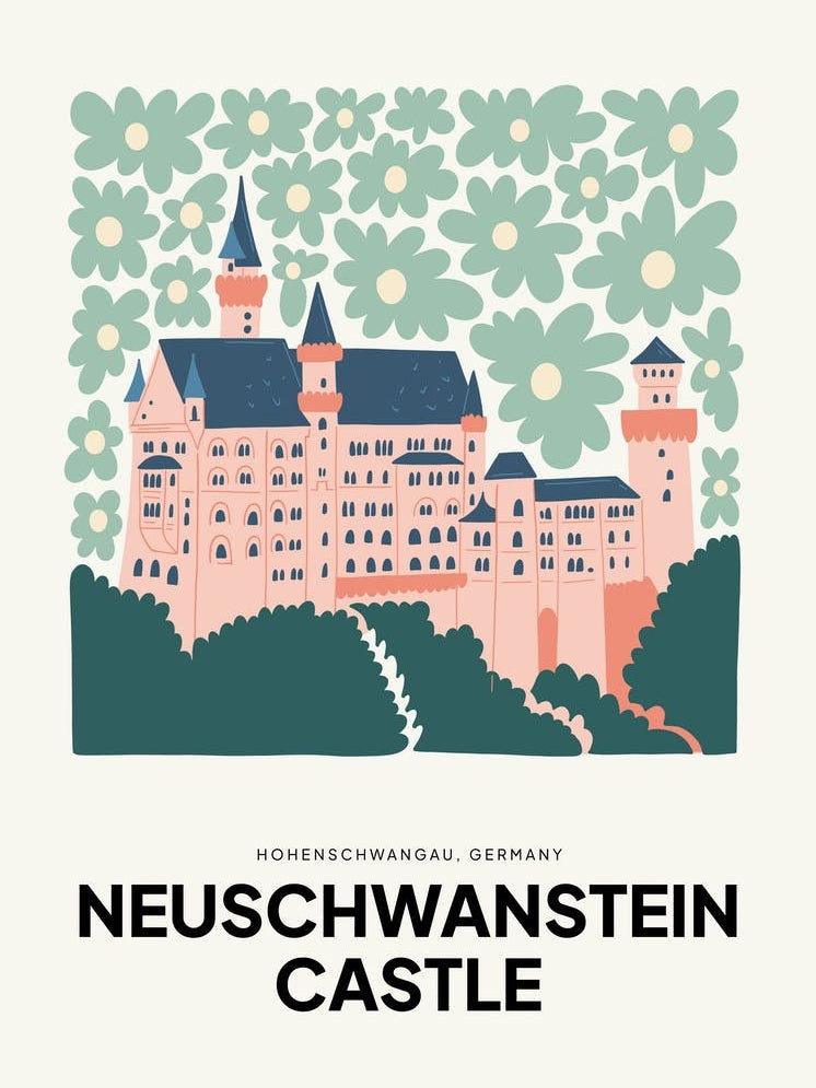 Neuschwanstein Castle Germany Travel Matisse Style