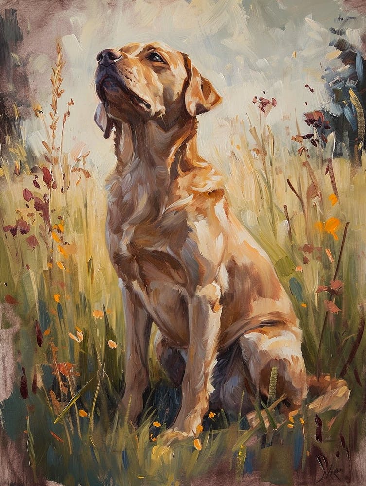 Labrador Retriever Acrylic Painting 1