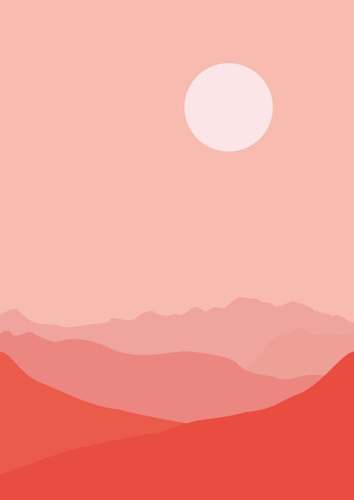 Éclosion de Chaleur Minimaliste Rouge et Rose